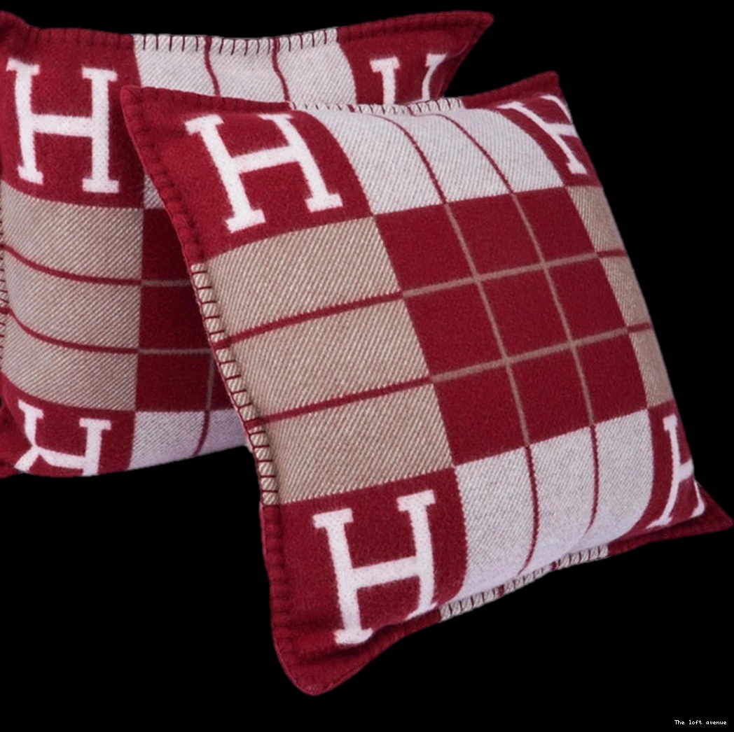 HERMES THROW PILLOW WOOL STRIPE 0802